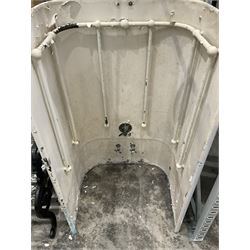Edwardian lead and metal bath shower canopy painted in white - THIS LOT IS TO BE COLLECTED BY APPOINTMENT FROM DUGGLEBY STORAGE, GREAT HILL, EASTFIELD, SCARBOROUGH, YO11 3TX