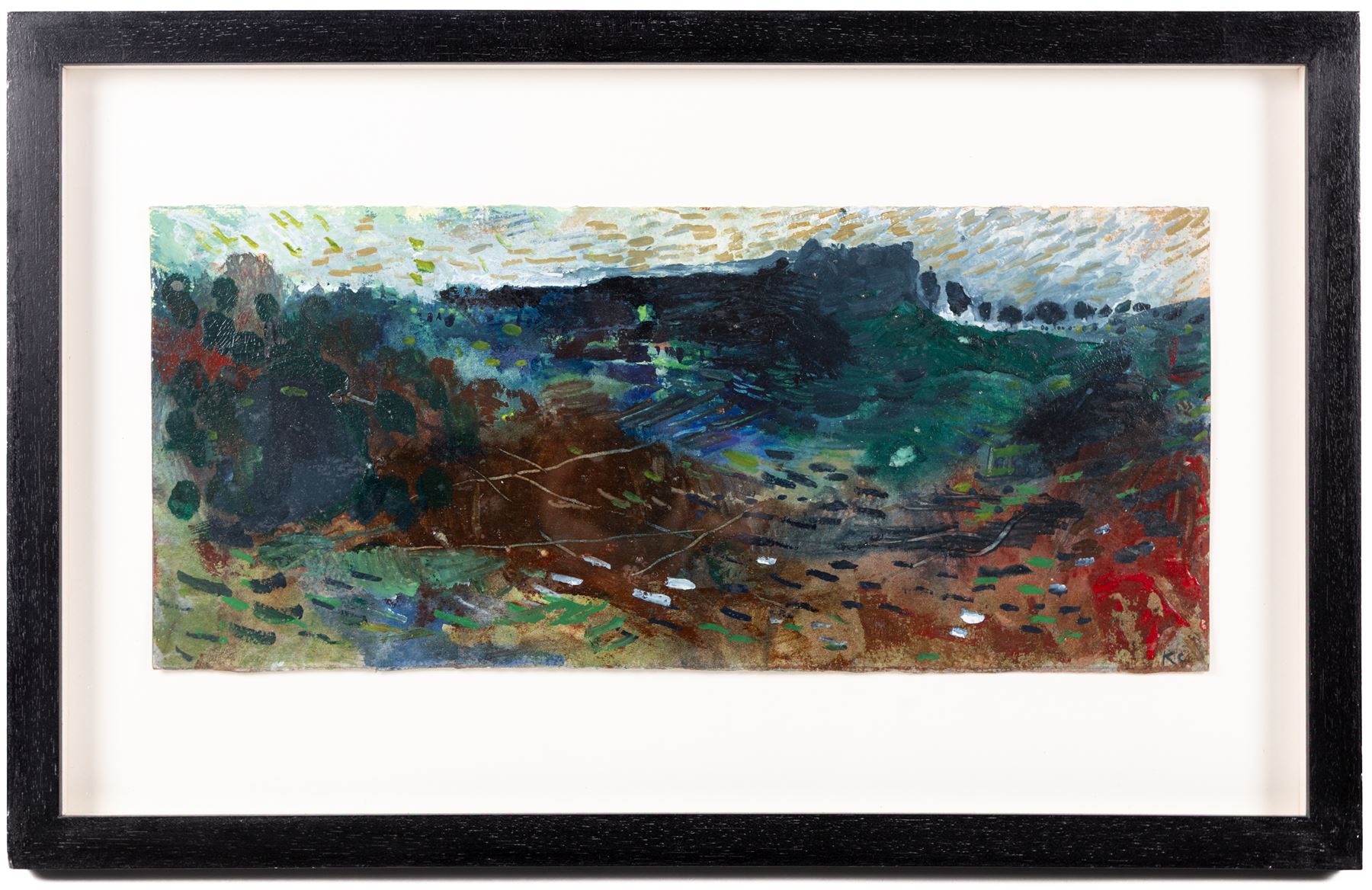 Kane Cunningham (British 1961-): 'Towards Robin Hood's Bay/Boggle Hole', watercolour, signed and titled verso 18.5cm x 12.5cm