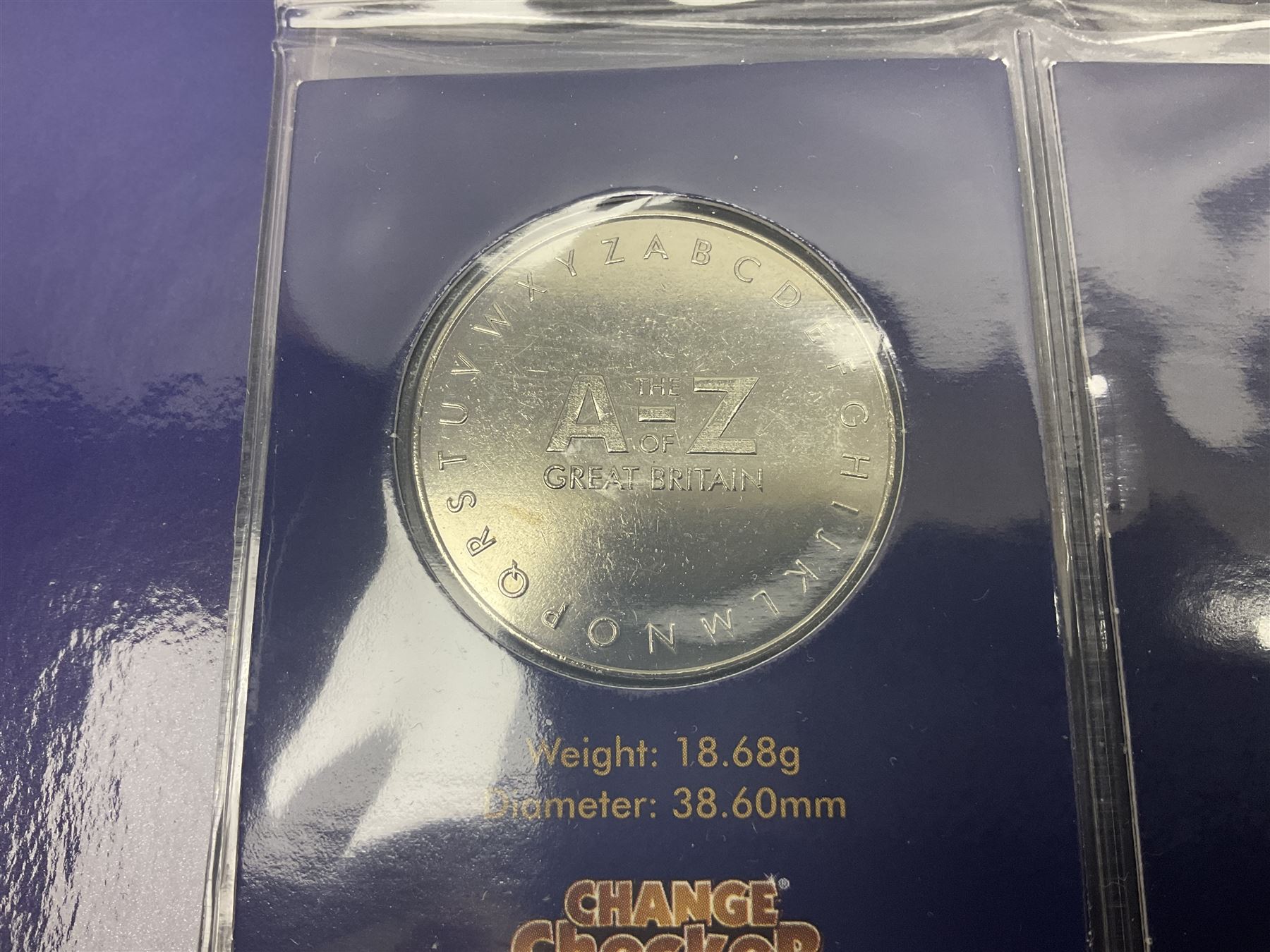 Queen Elizabeth II United Kingdom 2018 A-Z ten pence coin collection, including completer medallion, housed in a 'Change Checker' ring binder folder

