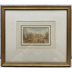 George Weatherill (British 1810-1890): Sawing Timber 'Near Whitby', watercolour signed, titled on original Hare & Whitley, Scarborough label verso 10.5cm x 17cm 
Provenance: private collection, purchased Walker Galleries Harrogate, label verso