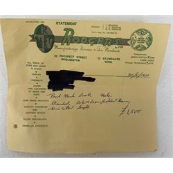 A Vintage Pearl Mink full length coat, with embroidered satin lining, retailed by Rodgers Ltd, with accompanying receipt. 