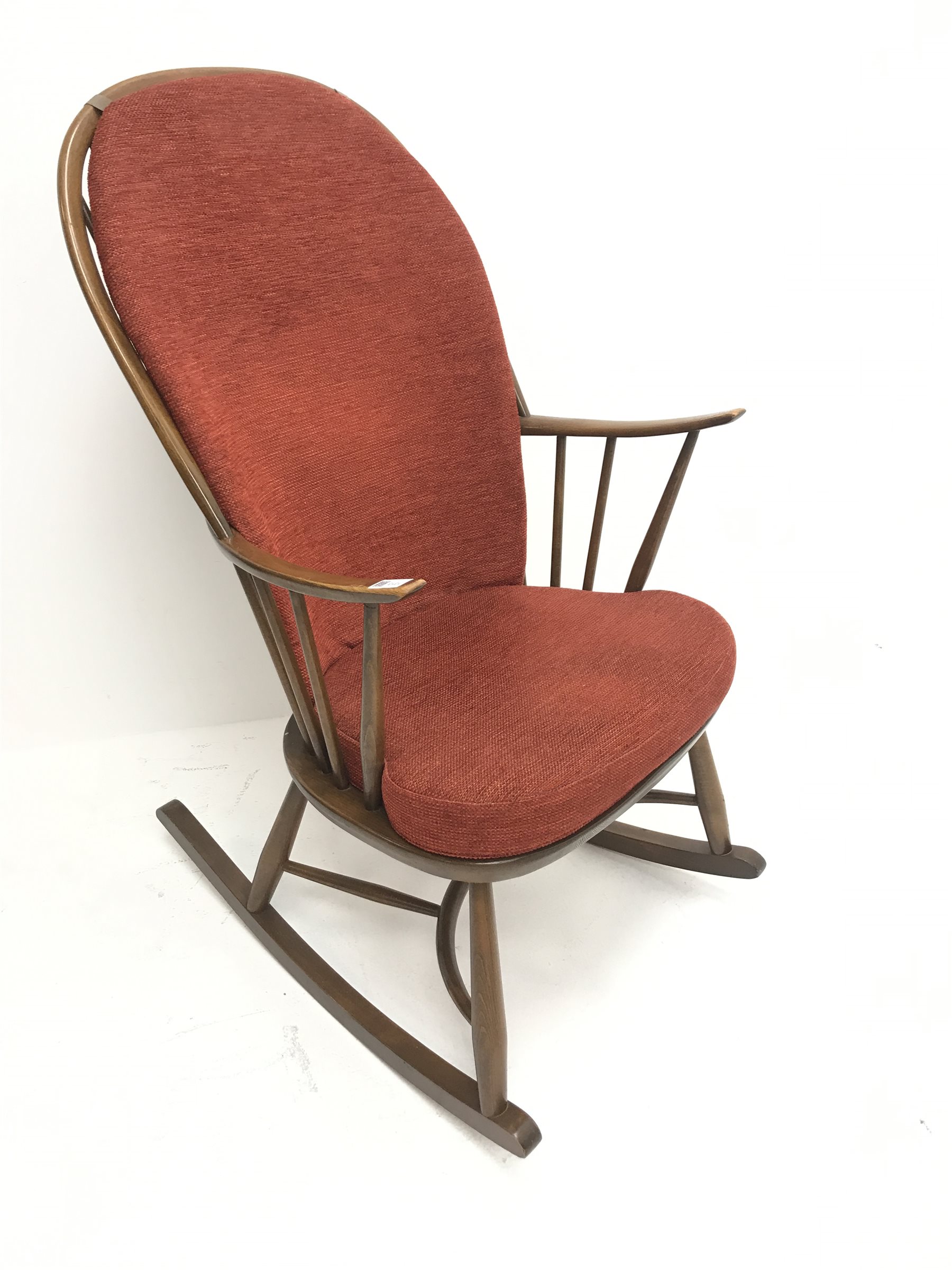 Ercol Golden Dawn elm chairmakers rocking chair, W60cm The