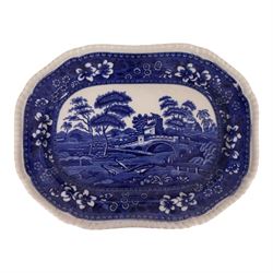 Spode Tower pattern graduating set of three platters, largest L54cm D43cm 