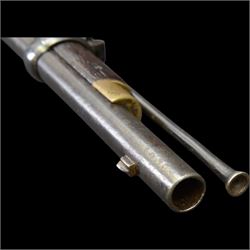 19th century Enfield percussion rifle, the 99cm barrel with three barrel bands, fore sight and rear sight, ramrod under, full walnut stock with brass butt, carrying sling brackets, action marked '1855 Tower' with Victoria cypher, overall L138cm