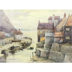 Cecil Thomas Hodgkinson (British 1895-1979): Staithes, watercolour signed, titled verso 35cm x 48cm