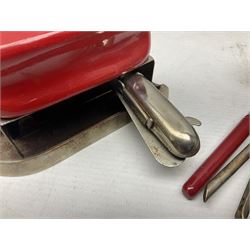 Stanley No.4 wood working plane, in original box, together with a cash tin box and British Boudoir travel iron 