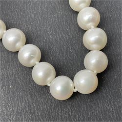 Fresh water pearl bracelet, with 14ct gold clasp, stamps 585