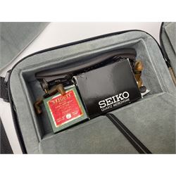 Early 20th century French Mirecourt violin with 35.5cm two-piece maple back and ribs and spruce top; bears label 'The Garrodus Violin H & Co No.1587 Anno 1912' L59cm overall; in modern fitted case with bow