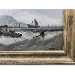 William Matthew Hale (British 1837-1929): Shipping off the Coast, pair oils on canvas signed 19cm x 29cm (2)