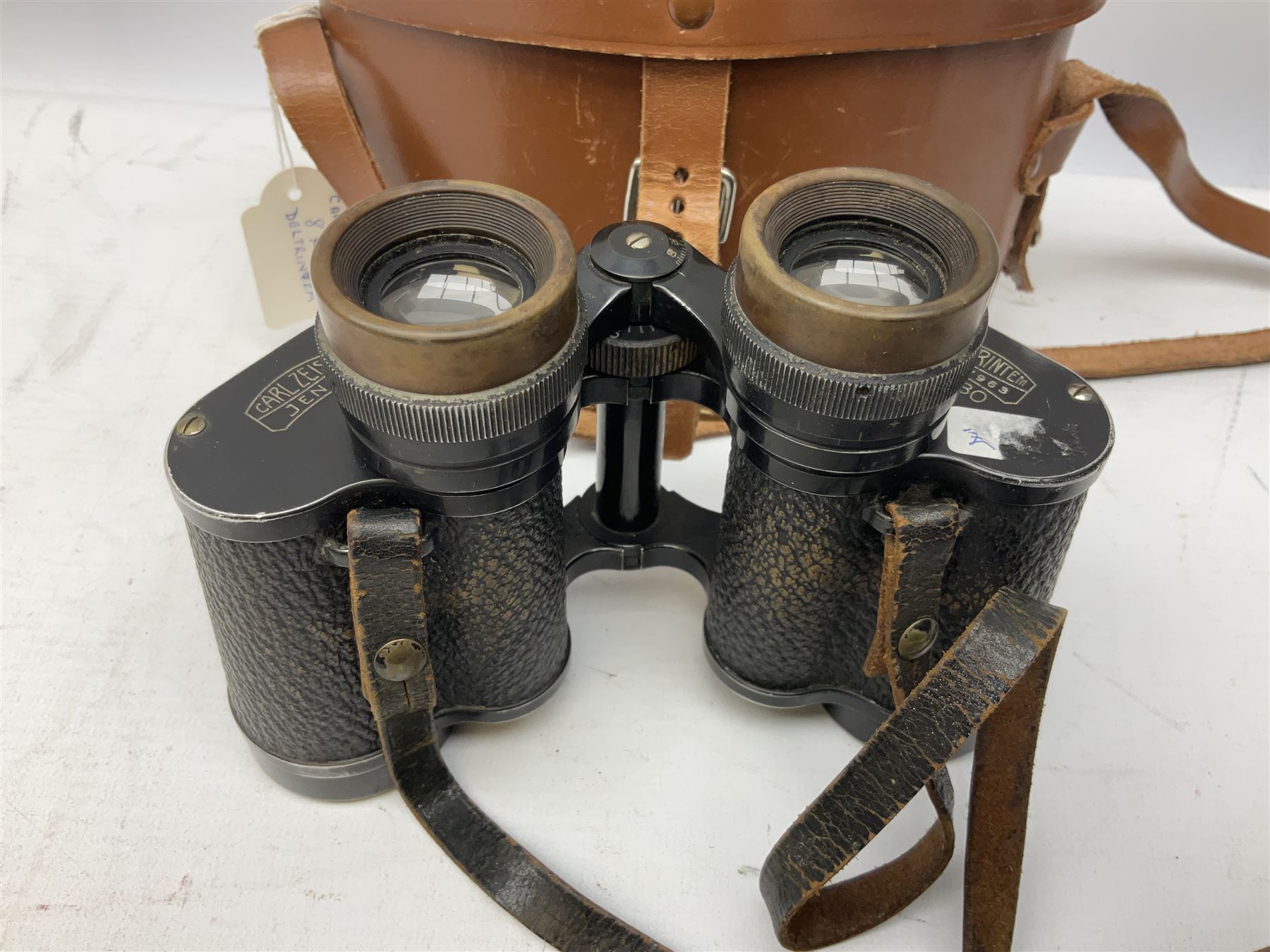 Three pairs of Carl Zeiss Jena binoculars, Jenoptem 10x50W, Jenoptem 8x30W and Deltrintem 8x30W, all cased (3)