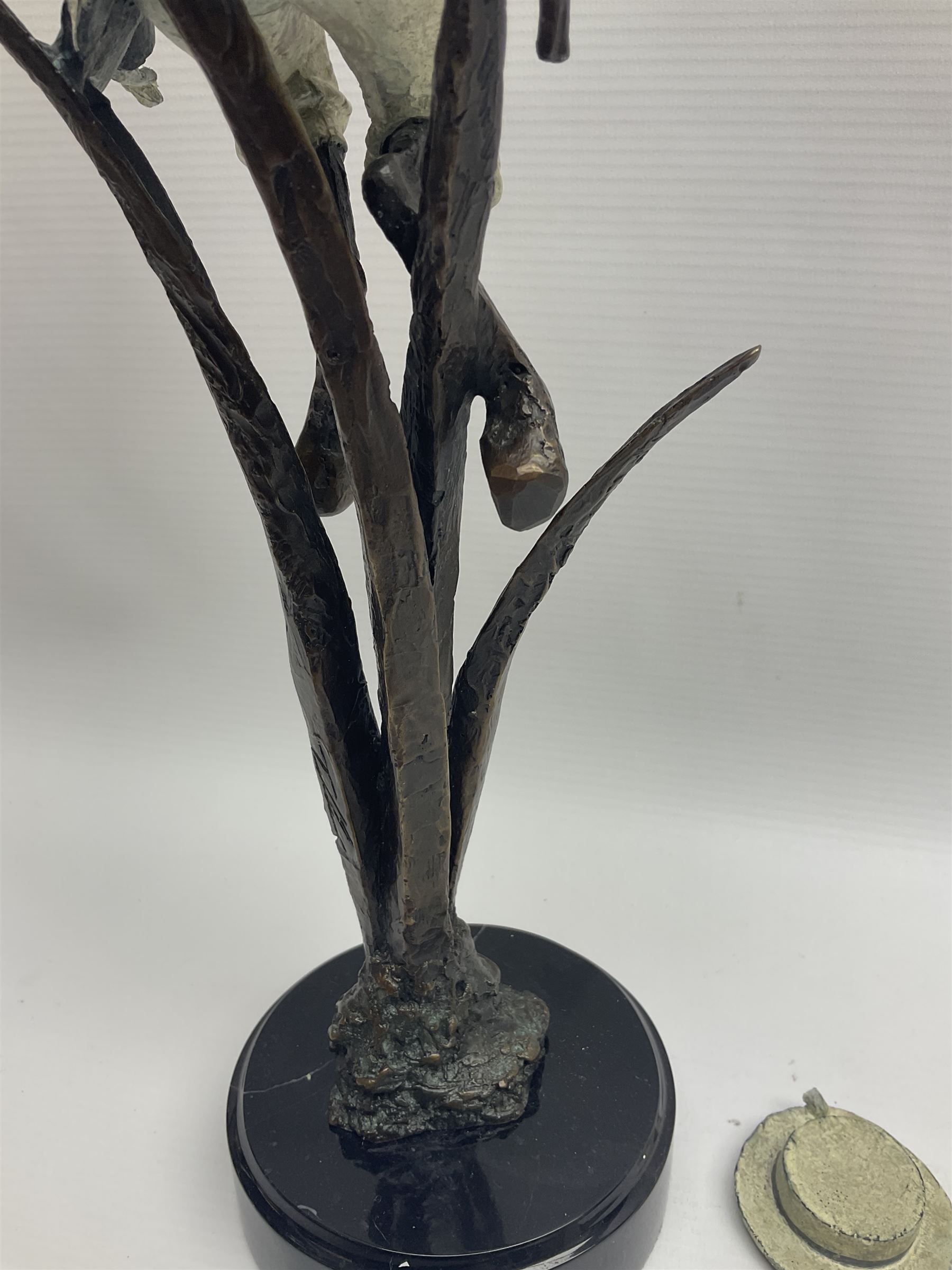 Rachel Talbot (British 1980-), Water Meadow Merriment, limited edition bronze sculpture, modelled as a hare in boating attire, upon a polished marble base, H37cm