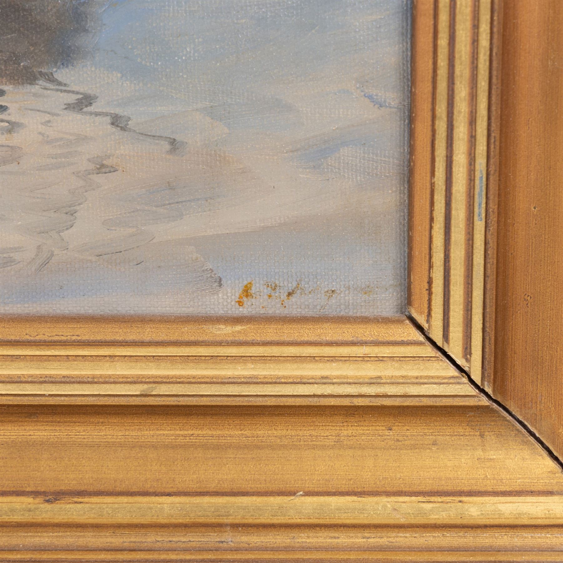 Arvid Claes William Johanson (Swedish/French 1862-1923): Sailing Boats in Serene Waters, oil on canvas signed 37cm x 57cm