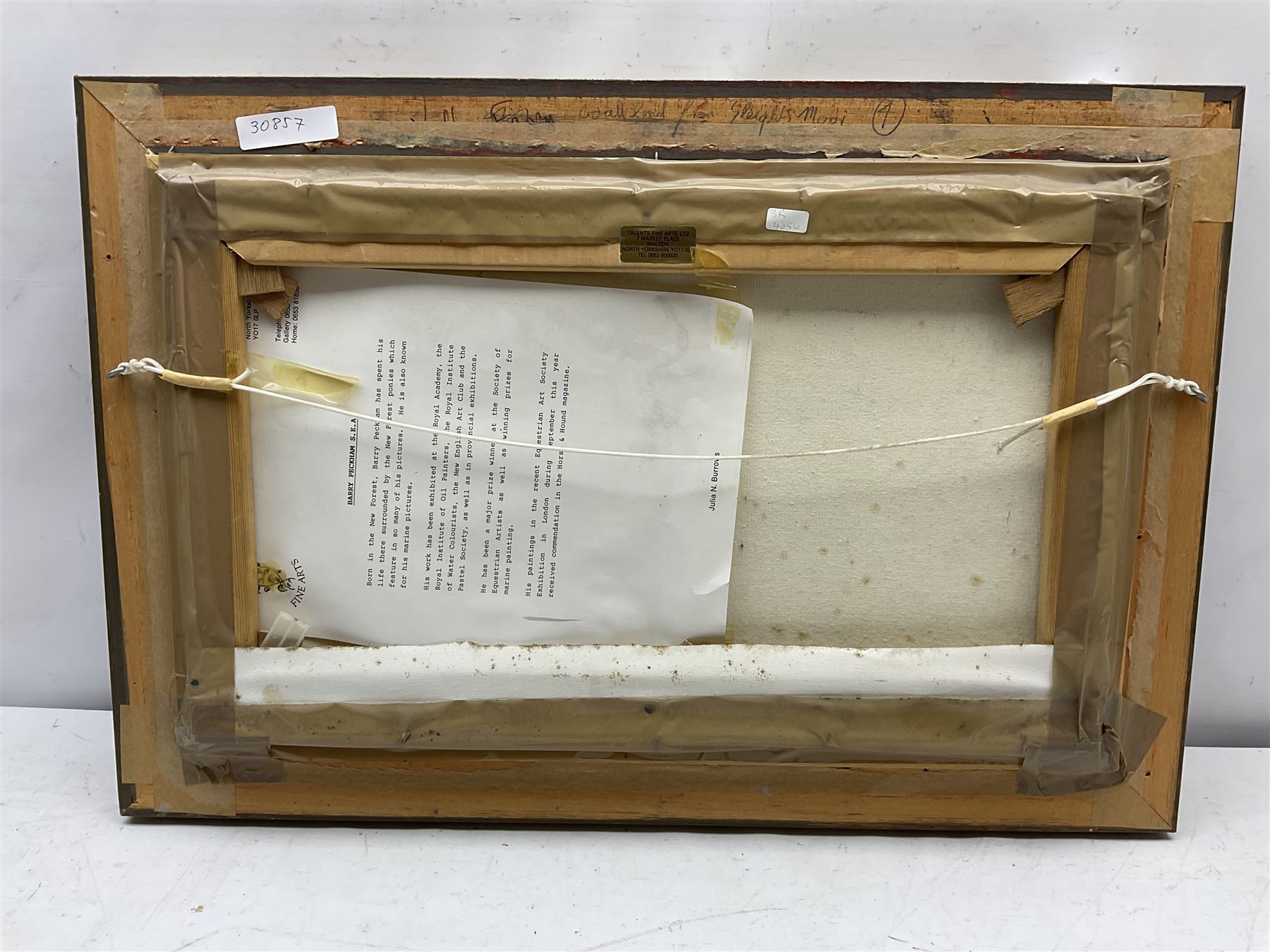 Barry Arthur Peckham (British 1945-): Sheep Grazing on Sleights Moor, oil on board signed and dated '74, 29cm x 50cm