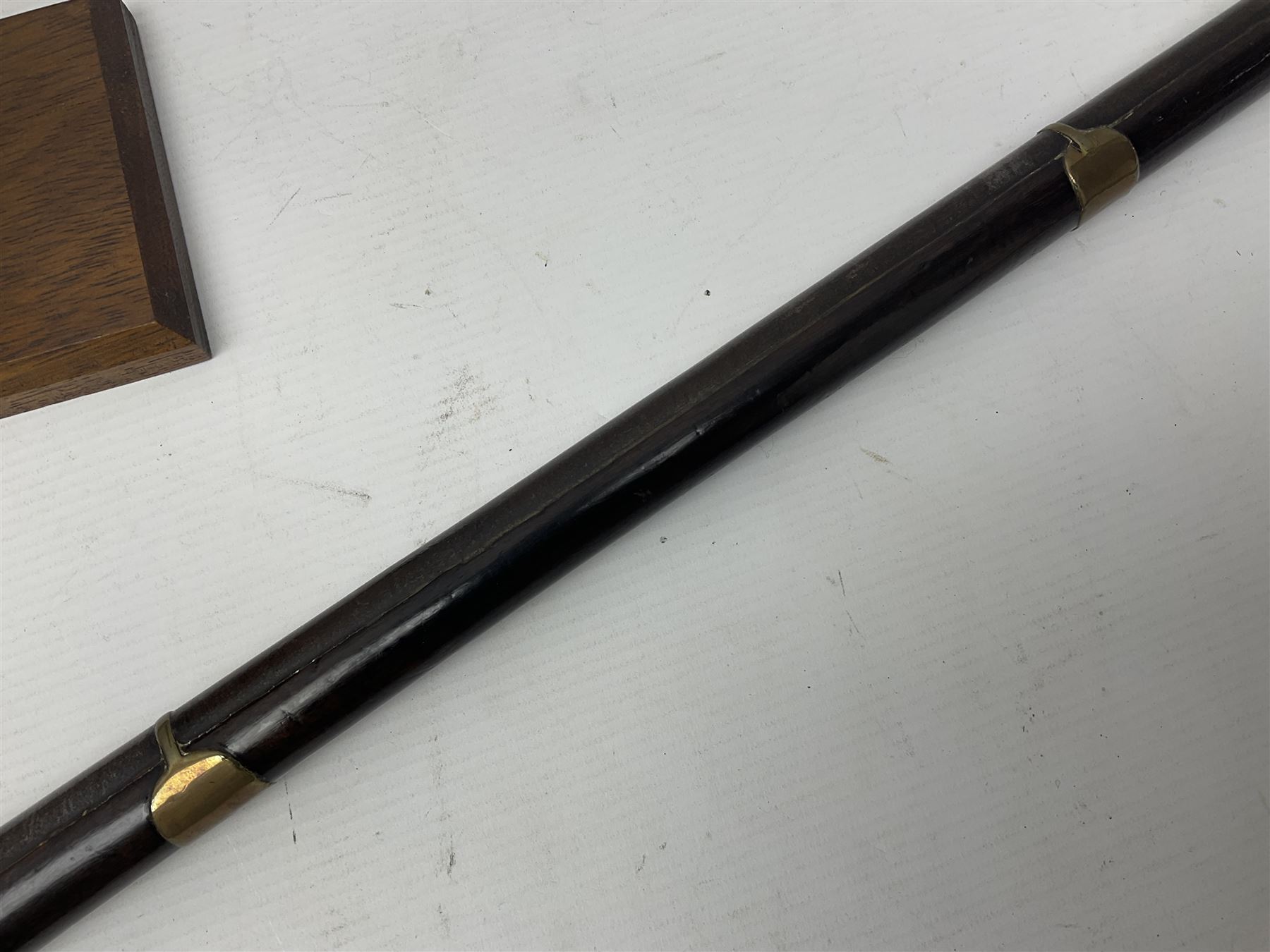 19th century Arabian(?) jezail flintlock musket, approximately 28-bore, the 137cm(54