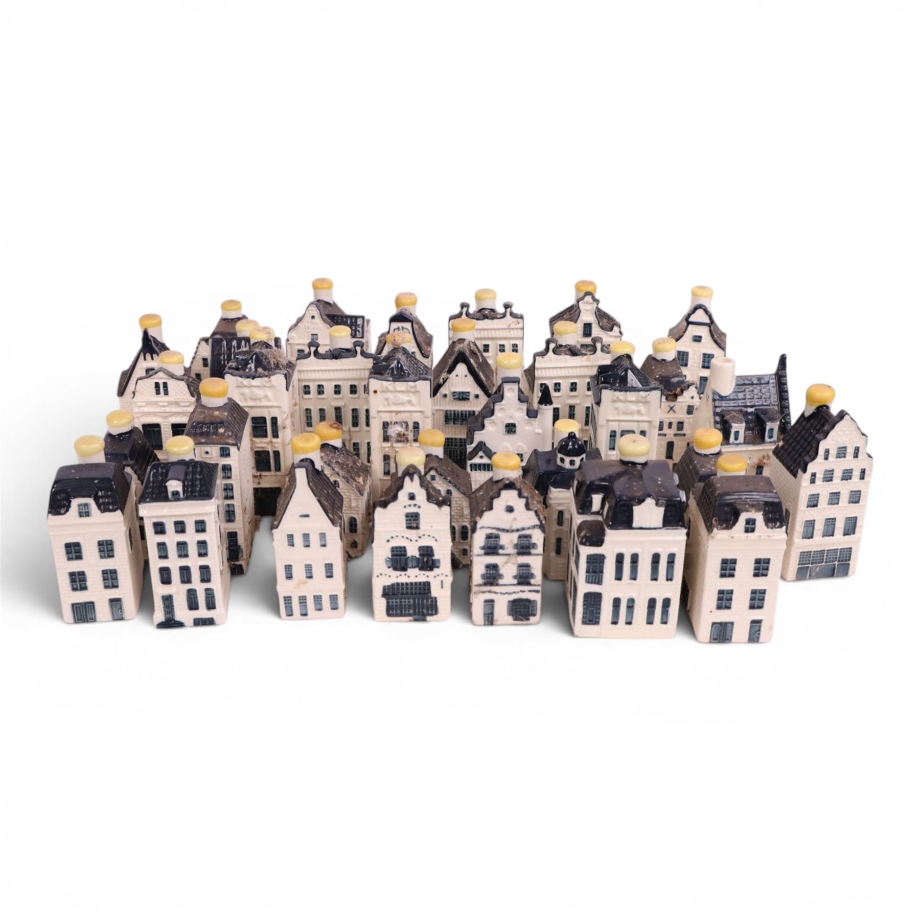 Blue Delft's KLM Airlines, Bols decanters, approximately one hundred, shaped as Dutch houses   