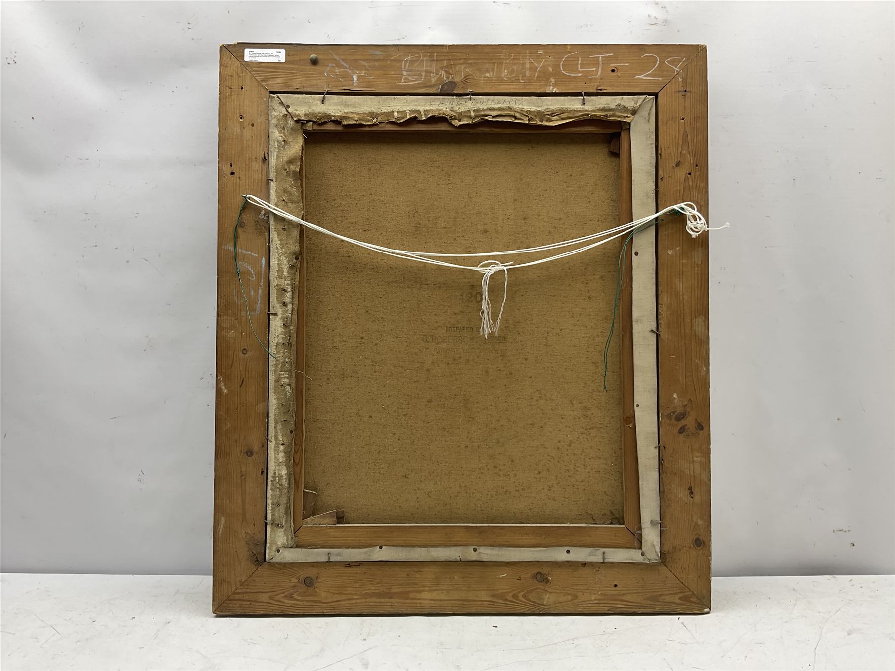 A L Grace (British 20th century): The Connoisseur and the China Cupboard, oil on canvas signed, the canvas stamped 'Prepared by C Roberson & Co Ltd, 71 Parkway, London NW1' (used 1939/67), 60cm x 50cm