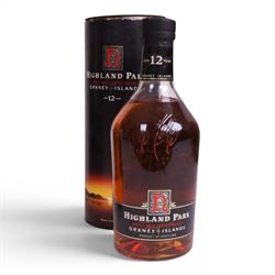 Bunnahabhain, 12 year old, single malt scotch whisky, 70cl 40% vol and Highland Park, 12 year old, single malt scotch whisky, 1 litre 43% vol   