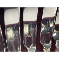 Cooper Ludlam silver plated canteen of cutlery for six place settings