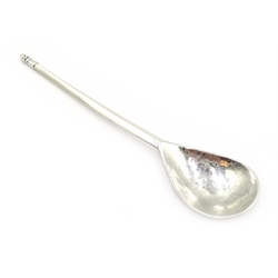  Keswick School of Industrial Art silver spoon, with tapering terminal and beaten bowl, Chester 1910, 11.5cm  
