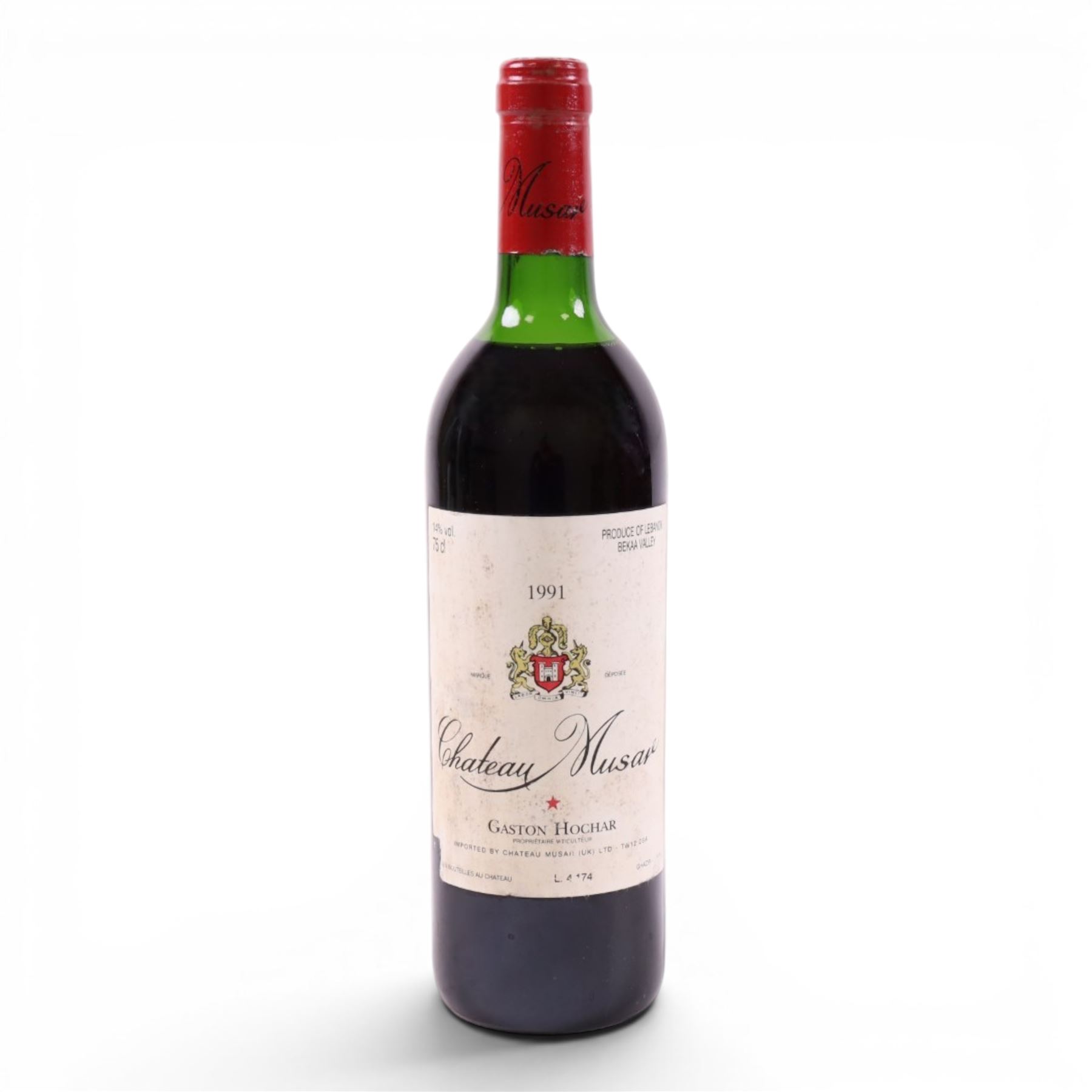 Chateau Musar, 1991, Gaston Hochar, 75cl, 14% vol 