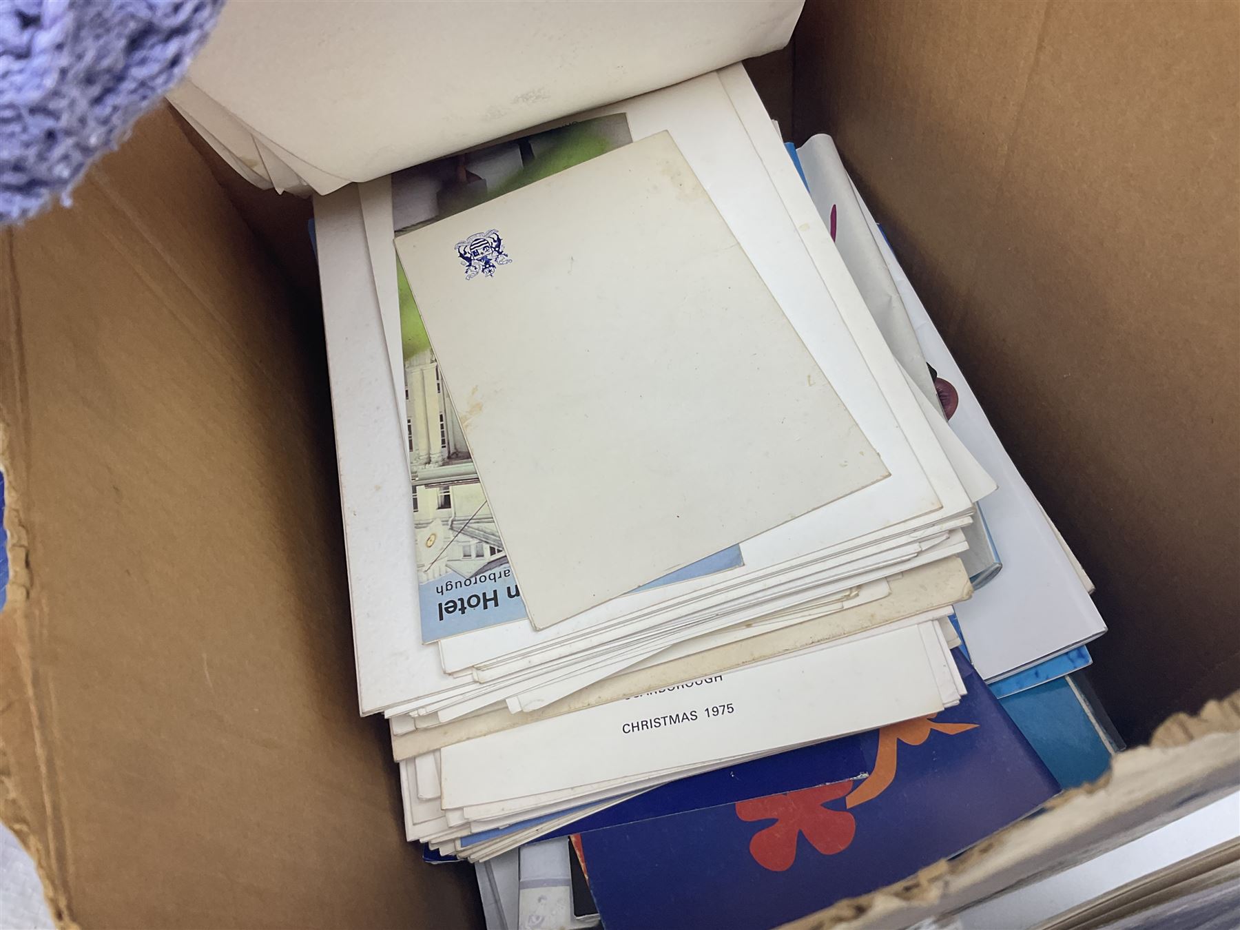 Collection of Scarborough ephemera, to include dinner menus from the Grand Hotel, Theatre programmes, etc