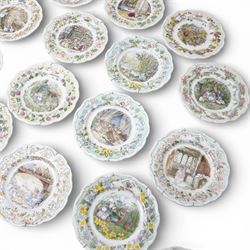 Large collection of Royal Doulton Brambly Hedge plates, collections comprising 'Secret Staircases' 'Surprise Outing' 'Homes and Workplaces of the Mice of Brambly Hedge' and 'Primrose's Adventure'', and others (25)