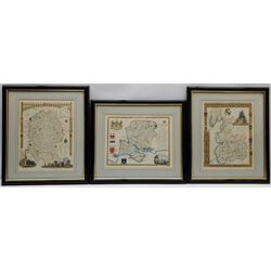'North Yorkshire', 'East Yorkshire', 'Middlesex', 'Hampshire', 'Lancashire' and 'Wiltshire', set six reproduction colour maps 22cm x 28cm (6)