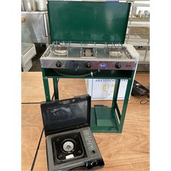 Parker two burner foldable gas stove and scafell rock gas camping stove - THIS LOT IS TO BE COLLECTED BY APPOINTMENT FROM DUGGLEBY STORAGE, GREAT HILL, EASTFIELD, SCARBOROUGH, YO11 3TX