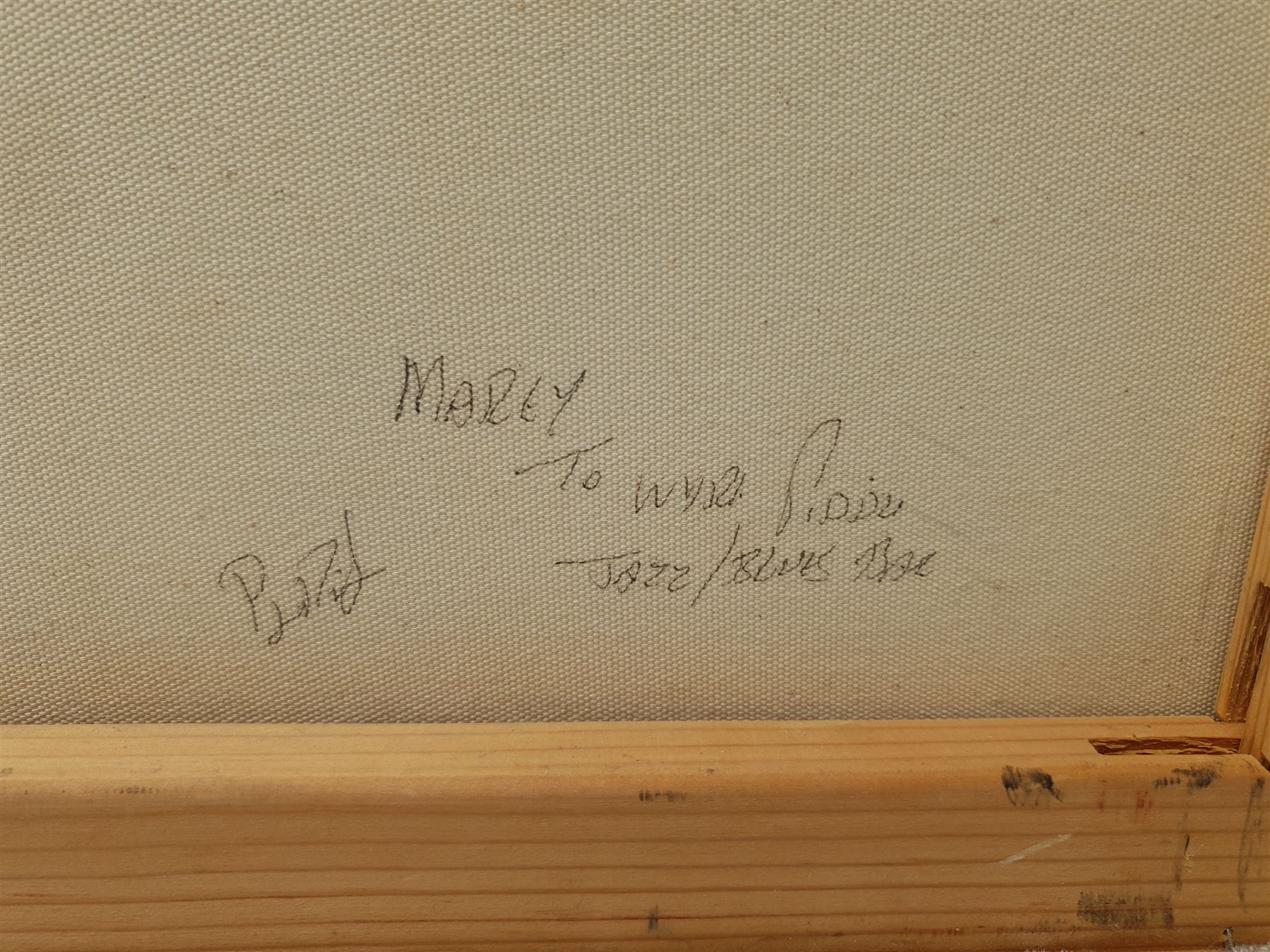 Peter J Bailey (British 1951-): Jazz Series - Bob 'Marley', oil on canvas signed and inscribed verso 100cm x 100cm (unframed)