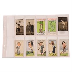 Forty Churchman's and Ogden's golfing cigarette cards, including twelve '3 Jovial Golfers', twelve 'Famous Golfers' and five 'Prominent Golfers' 
