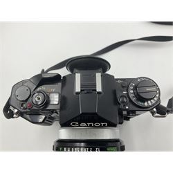 Canon A1 camera body, serial no 884847 with 'Canon FD 55mm 1;1.2 s.s.c' lens serial no 115005
