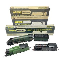 Wrenn '00' gauge - two Class N2 0-6-2 tank locomotives - No..9522 in LNER Light Green in original box with instructions; and No.69550 in BR Lined Black in associated Wrenn box with instructions; together with Tri-ang Wrenn '00' gauge Class A4 4-6-2 locomotive 'Mallard' No.60022; boxed (3)