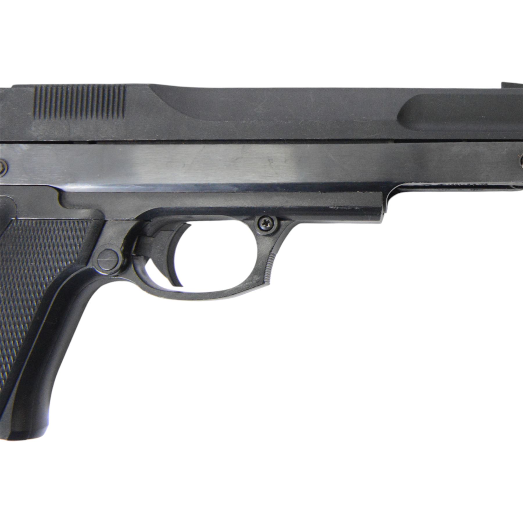 Walther CP99 air pistol, serial no J50295837,  together with Grizzly Win Mag Jr. air pistol and one other air pistol 