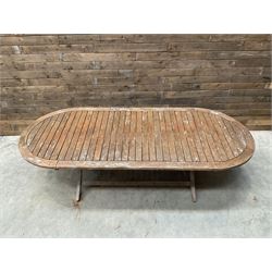 Large folding wooden garden table 