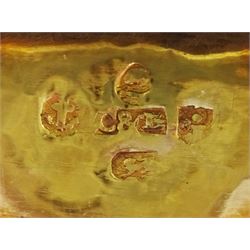 George III silver vinaigrette by Cocks & Bettridge, Birmingham 1807 and a silver small box, with hinge lid by Samuel Pemberton, Birmingham 1819 (2)