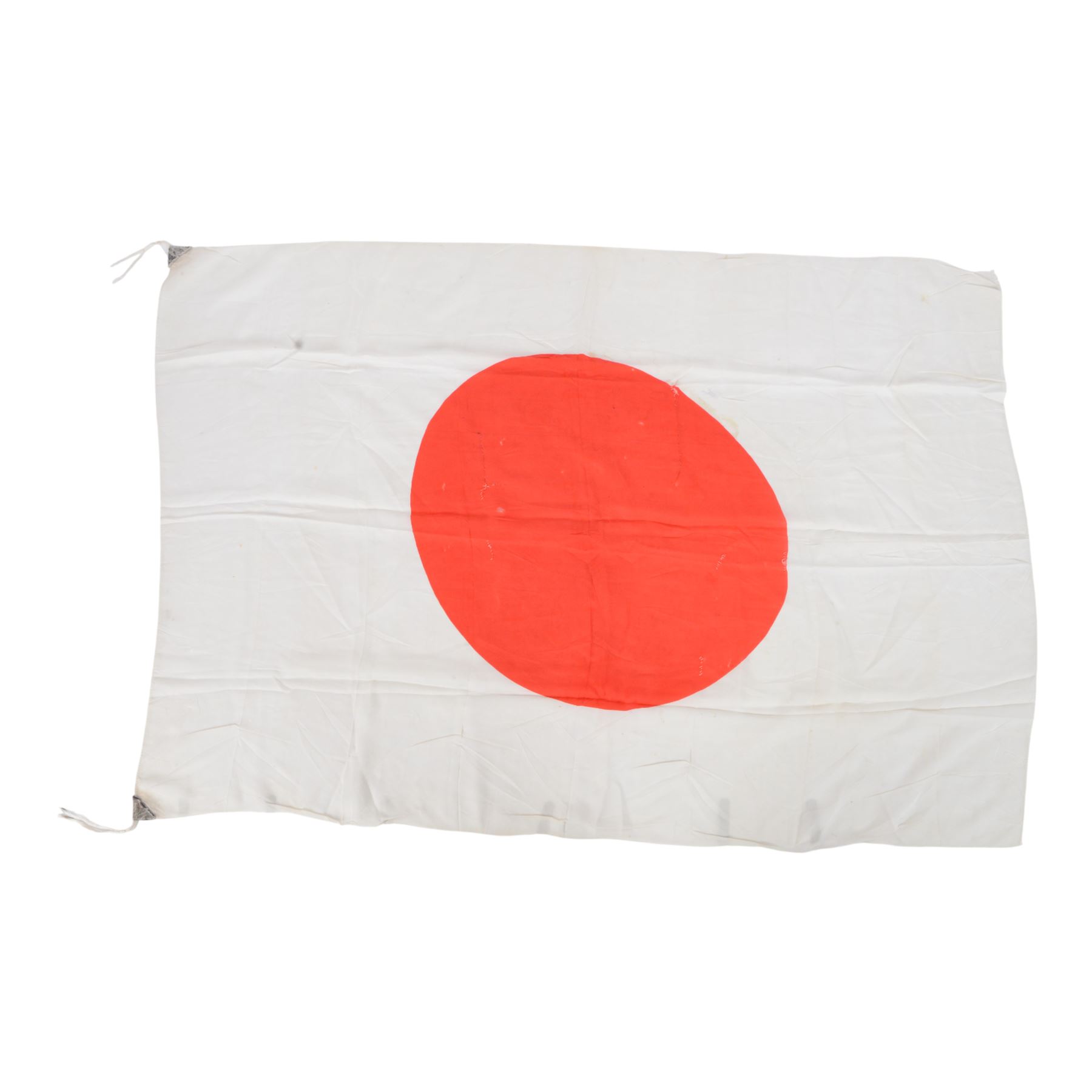 Japanese Silk Hinomaru flag, taken from Burma Campaign, together with Japanese Soldiers personal belongings including booklet and comb
