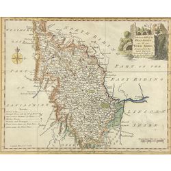 Joseph Ellis (British 18th century): 'A Modern Map of the West Riding of Yorkshire' and 'A Modern Map of the North Riding of Yorkshire', pair 18th century engraved maps with hand-colouring 20cm x 24cm (2)