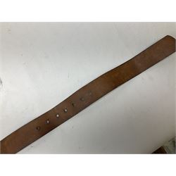 Guy Taplin (b.1939) leather belt, with lizard buckle, belt L91cm