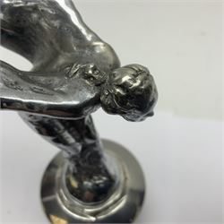 Rolls Royce Spirit of Ecstasy car mascot, signed Charles Sykes and dated 6.2.11 to the base, H16cm