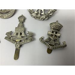 Five cap badges - York & Lancs. Regt., Royal Irish Regt., two Princess of Wales Own Yorkshire Regt. and Green Howards (5)