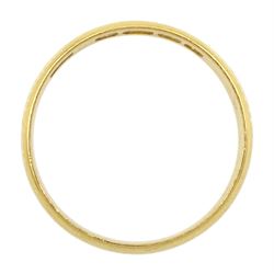 Early 20th century 22ct gold band, Birmingham 1918