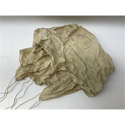 Two inert WW2 parachute flare casings, one with parachute and dated 5/43 L24cm (3)