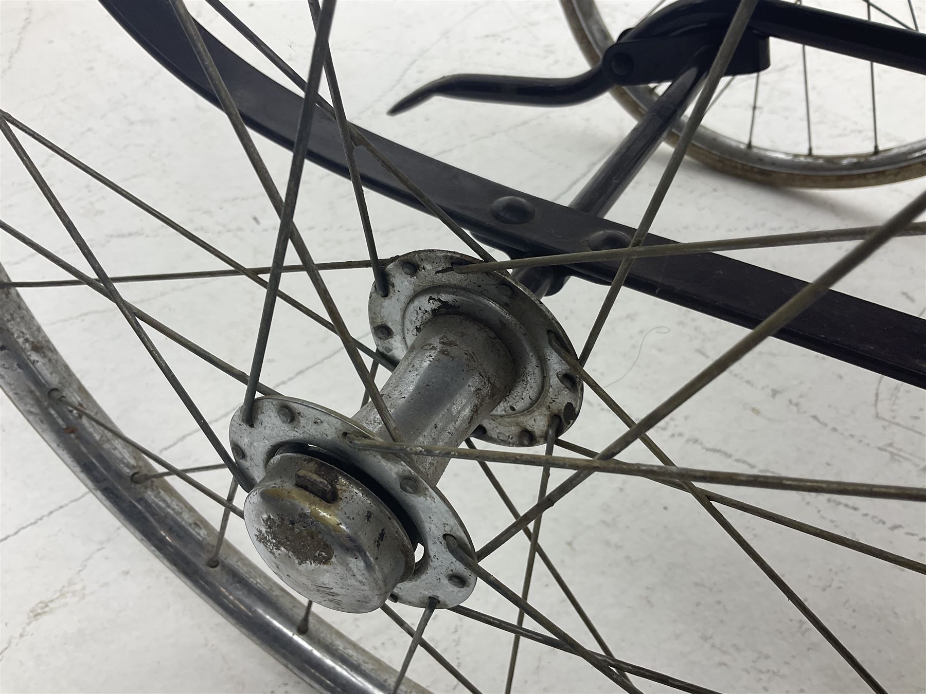 Marmet coach built 1964 pram, with detachable body, brown coachwork and hood, L118cm, H113cm