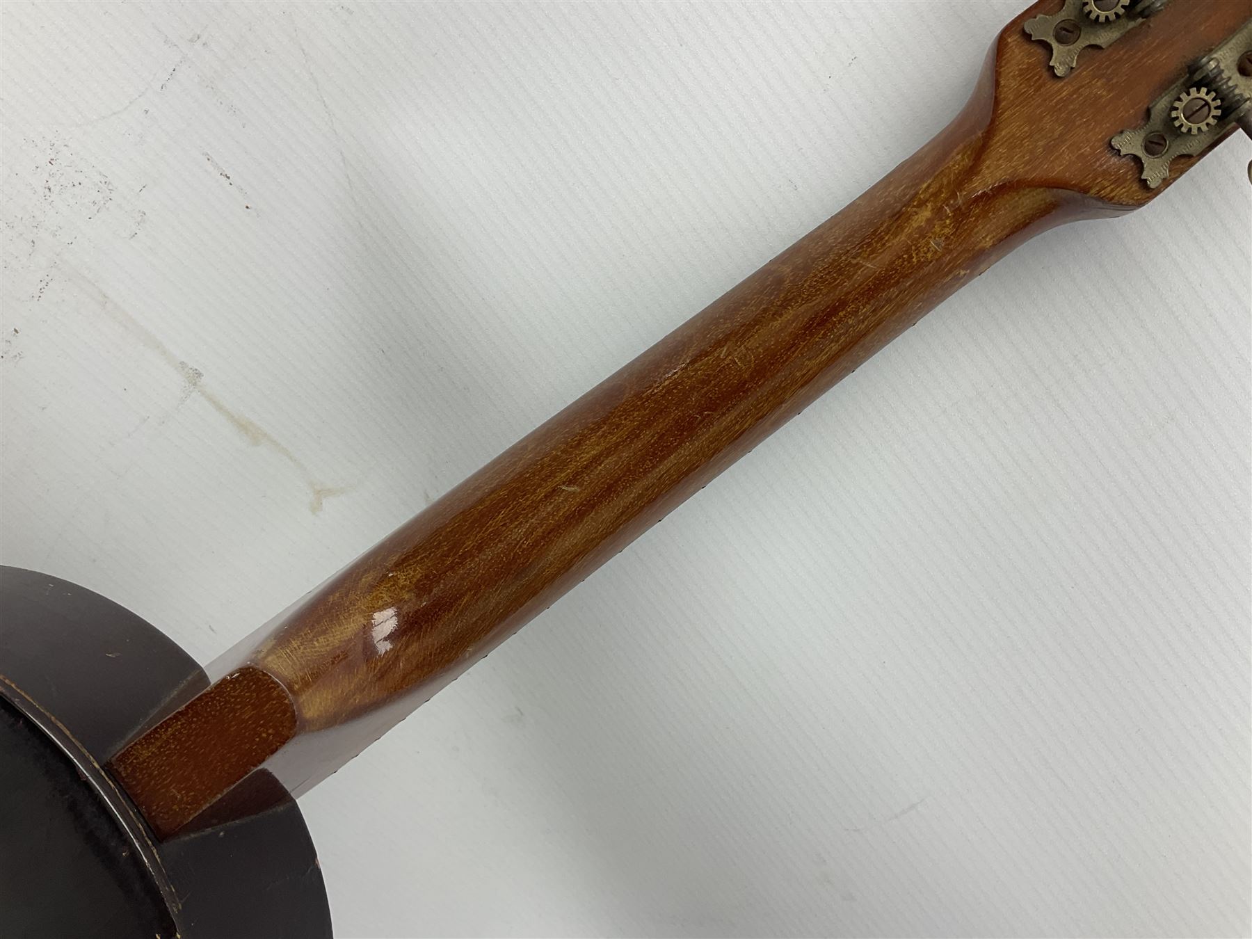 Early 20th century John Grey & Sons London eight-string banjo mandolin with 20cm (8