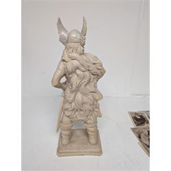 Amilcare Santini (Italian 1910-1975): Viking sculpture in resin, signed