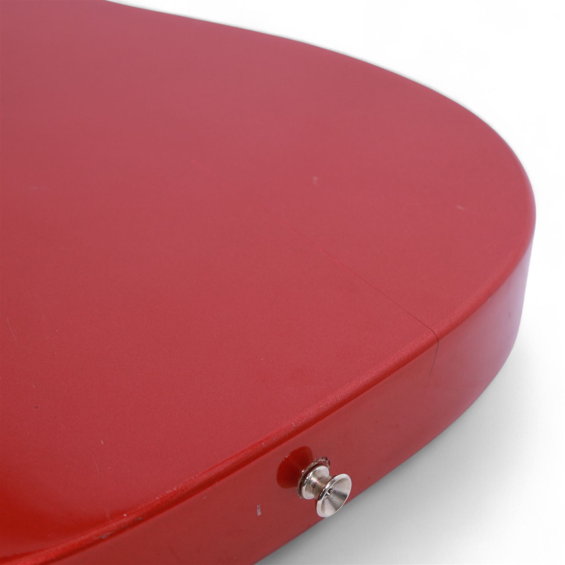 Fender Telecaster electric guitar, serial no. T021384 made in Japan c.1994, with Candy Apple Red body, white scratch plate and maple neck, guitar L98cm