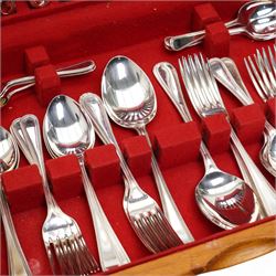 Canteen of Regalia Plate bead edge plated cutlery for six covers, another matching set, each containing forty four pieces, two boxes of Arthur Price matching bead edge pastry forks, cheese knife, butter knife and preserve spoon
