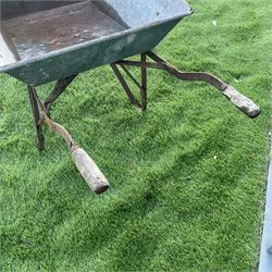 Early 20th century galvanised wheel barrow - THIS LOT IS TO BE COLLECTED BY APPOINTMENT FROM DUGGLEBY STORAGE, GREAT HILL, EASTFIELD, SCARBOROUGH, YO11 3TX