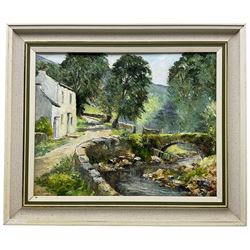 Sheila G Spence (British 20th century): 'The Dee in Dentdale', oil on board signed, titled verso 39cm x 49cm 
Notes: Sheila was the wife of Thornton-le-Dale artist Ken Johnson.