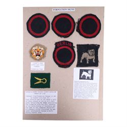 WWII Parachute Regiment cloth badges, including shoulder badge and Pegasus badge, together with military trade badges, formation signs etc   